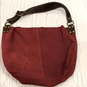 Lucky brand red hobo bag